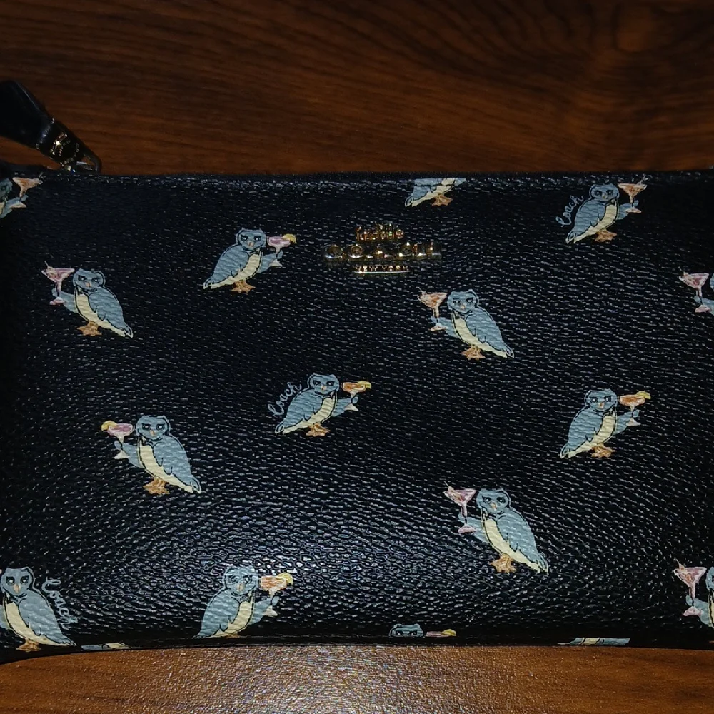COACH Black Wristlet with Owl Design - Picture 2 of 7